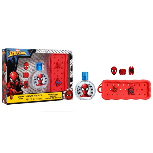 Disney Coffret Eau de toilette Spider man 50ml  + Trousse en silicone avec badges décoratifs