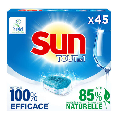 Sun Tablettes Lave-Vaisselle Tout en 1 Regular Ecolabel x45