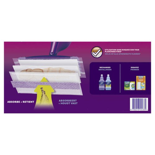 Swiffer WetJet Recharges Lingettes Nettoyantes, Lingettes Multi-Surfaces x12