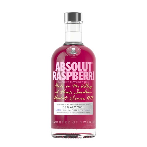 Absolut Vodka Aromatisée À La Framboise 38° 70cl