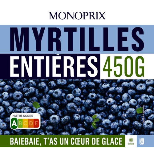 Monoprix Myrtilles Entières 450g
