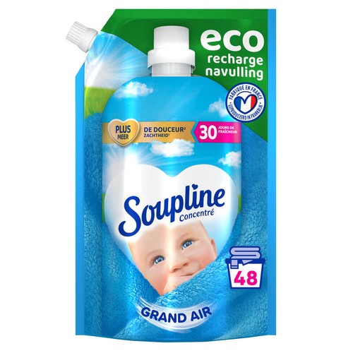 Souline Adoucissant Grand Air Doypack x48 Lavages 1L