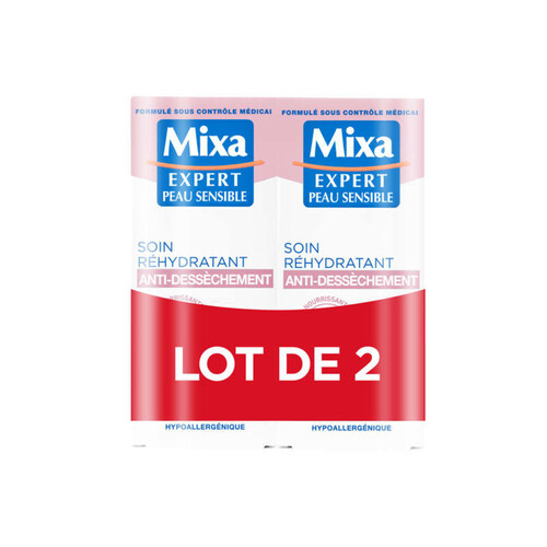 Mixa Expert peau sensible soin réhydratant desséchement 2x50 ml