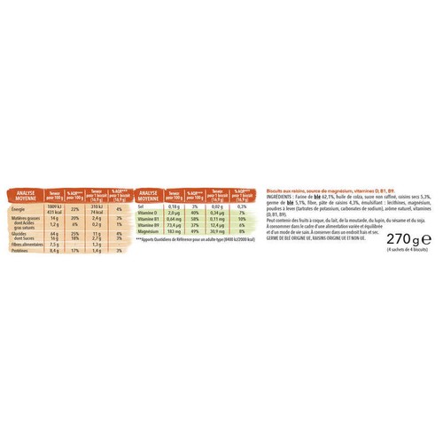 Gerblé Biscuit raisins  270g