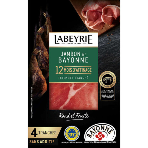 Labeyrie Jambon De Bayonne Igp Affiné 12 Mois 80g