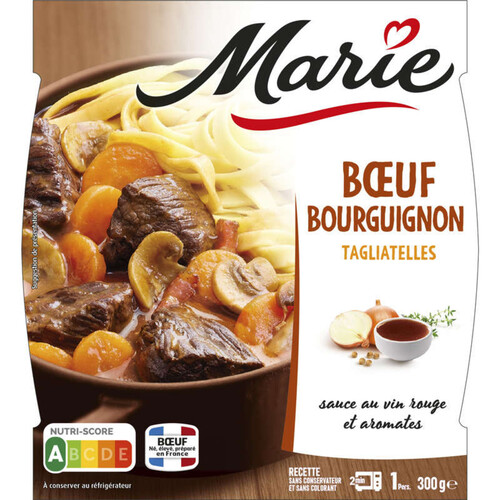 Marie Boeuf bourguignon et tagliatelles 300g marie