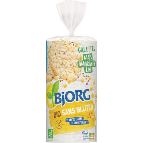 Bjorg Galette Maïs, Amarante et Lin Bio 150g 