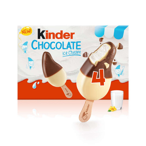 Kinder chocolat au lait ice cream x4 - 152g