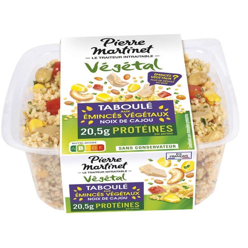 Pierre Martinet Taboulé Emincés Végétaux Noix de Cajou 250g