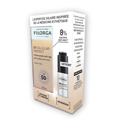 Filorga Crème solaire UV cellular-protect Anti-âge spf50+ 40ml + Sérum revitalize 5ml