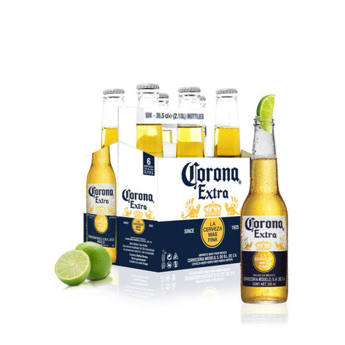 Corona bière extra blonde mexicaine 6x355ml.