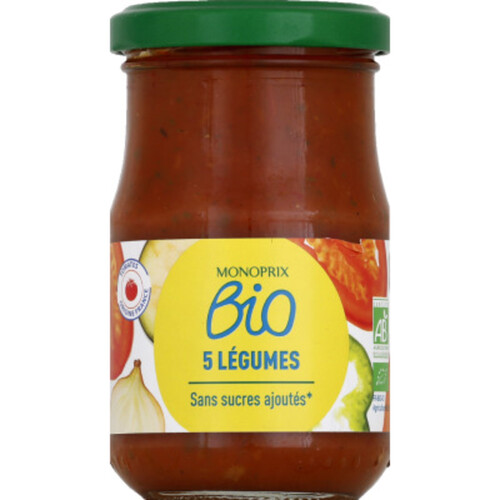Monoprix Bio Sauce tomate 5 légumes 200g