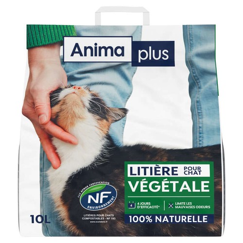 Casino animal plus Litière pour chat végétale 10L