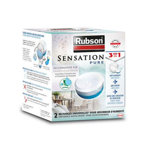 Rubson 2 Recharges Pour Absorbeur D'Humidité, Sensation Pure