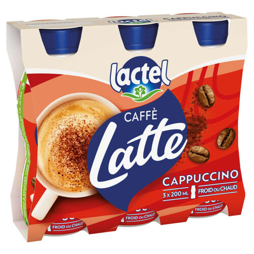 Lactel CAFFE LATTE Cappuccino bouteille 3x200ml