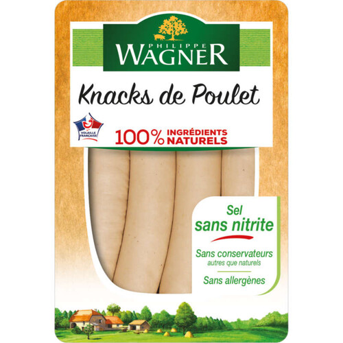 Philippe Wagner Knacks de poulet fumée x4 250g