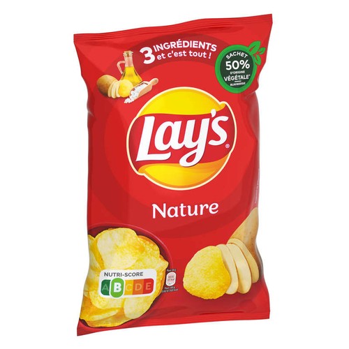 Lay's Chips Nature salées 75g