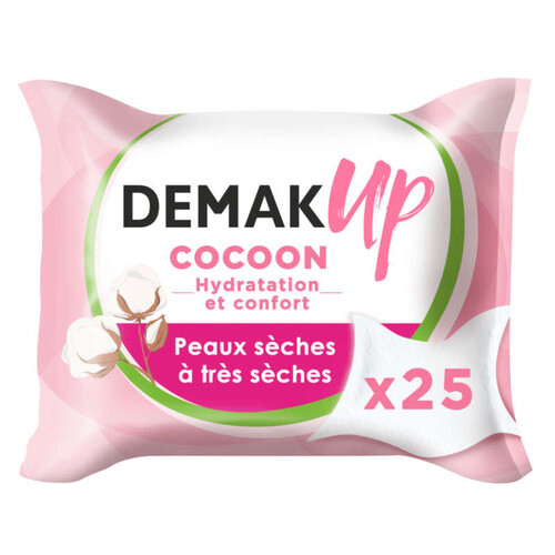 Demak'Up Lingettes Au Lait Démaquillant À L'Amande & Coton x25