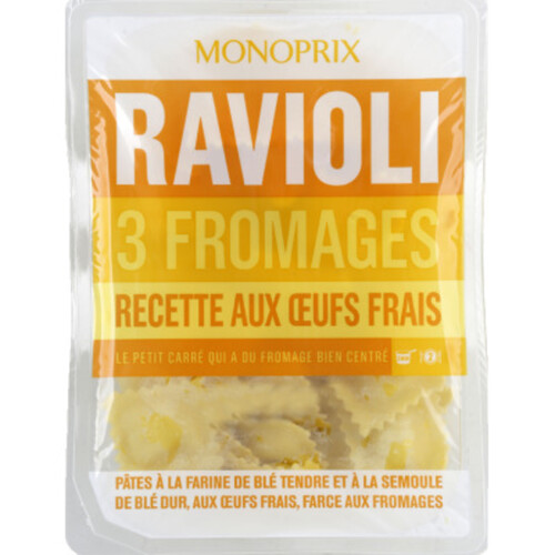 Monoprix ravioli 3 fromage 300g