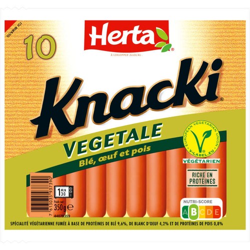 Herta Knacki Saucisses végétales x10