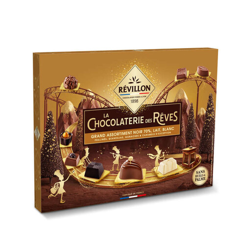 Révillon La Chocolaterie des Rêves Grand Assortiment Noir 70% Lait Blanc 409