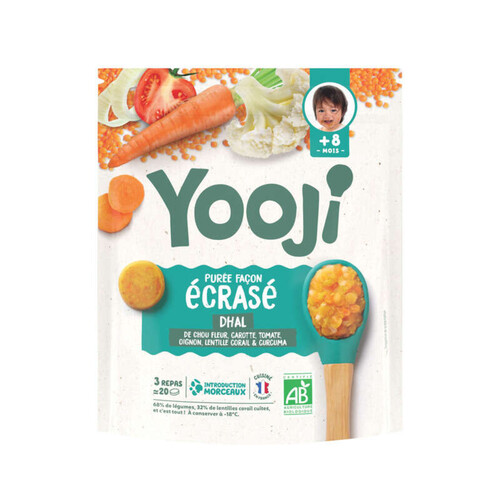 Yooji Ecrasé façon Dahl dès 8 mois Bio 400g