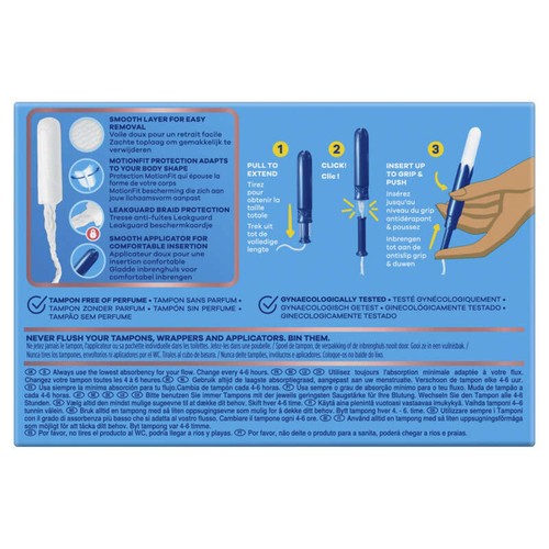 Tampax Compak Pearl Regular Tampons Avec Applicateur x36