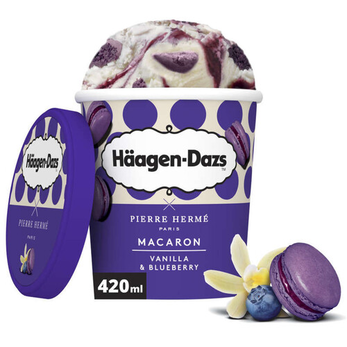 Häagen-Dazs Pot Macaron Vanilla & Blueberry 420ml