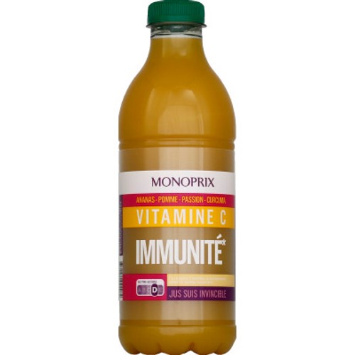 Monoprix Jus Ananas & Pomme et Passion Curcuma 1L