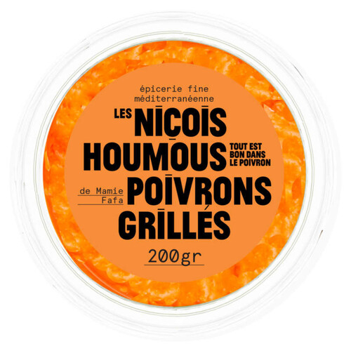 Les Niçois Houmous aux poivrons de Papi Lucien 180g