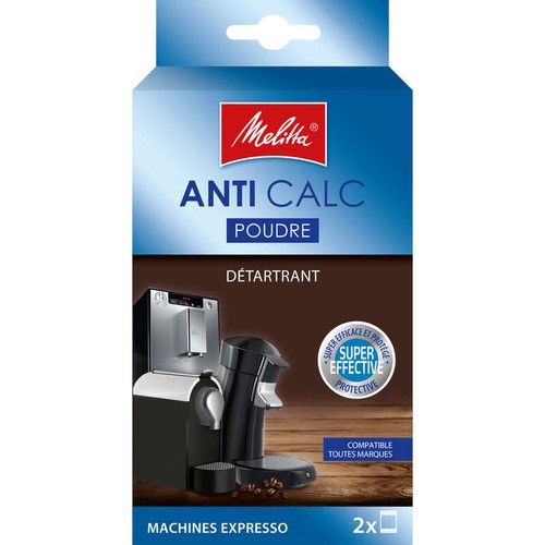Melitta Poudre Anticalcaire pour Machine à Expresso x2