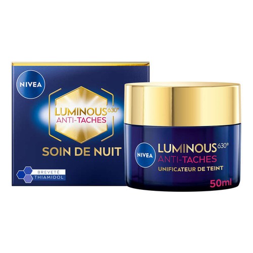 Nivea Soin de Nuit Unificateur de Teint visage & Cou Décolleté Antitaches Cellular Luminous 630 50ml
