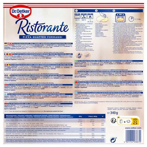 Dr.Oetker Pizza Ristorante 4 Fromages 340g