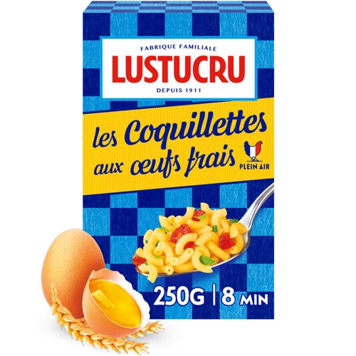 Lustucru Coquillettes Aux Œufs Frais 250g