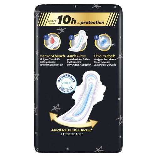 Always Ultra Serviettes Menstruelles Secure Night Avec Ailettes  Taille 4 x24