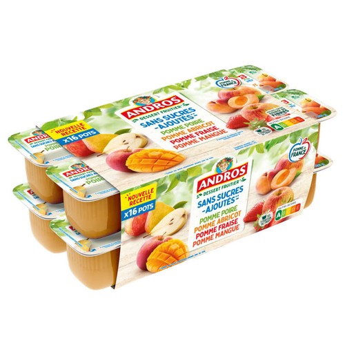 Andros Compote aux fruits 16x100g