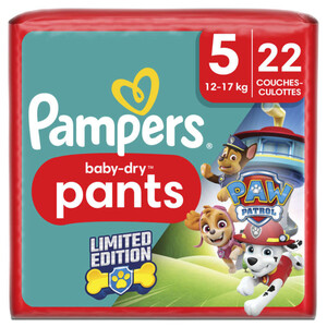 Pampers Couches-culotte taille 6 : 15Kg et + baby dry x20