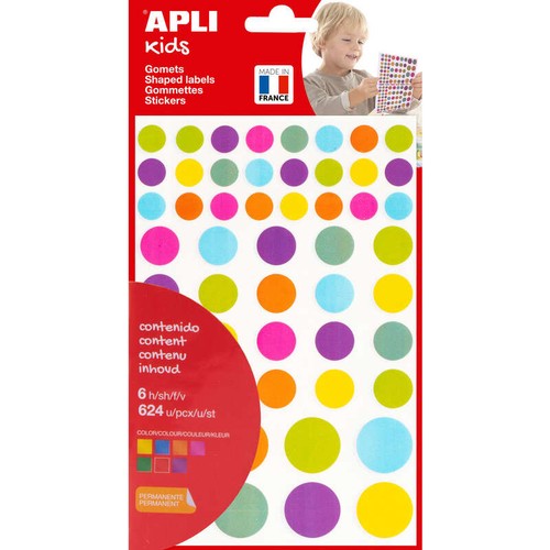 Apli Gomettes Rondes Pastel x624