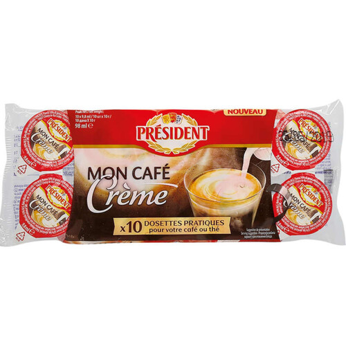 Président 'Mon Café Crème'  10% MG Dosettes 10x10g