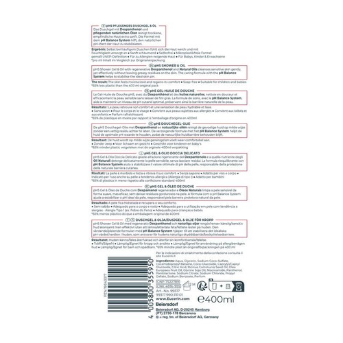 Eucerin pH5 Gel-Huile de Douche Ecorecharge 400ml