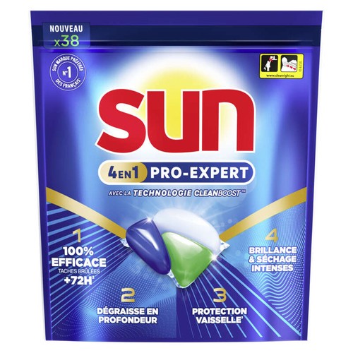 Sun Pro-Expert Capsules Lave-Vaisselle Regular 38 Lavages 570g