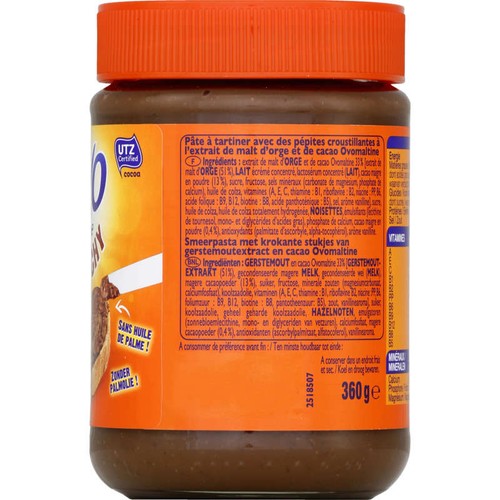 Ovomaltine Pâte à tartiner Crunchy 360g