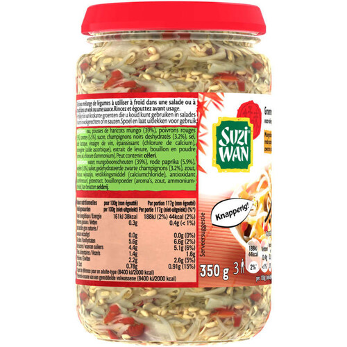 Suzi Wan Mélange de Légumes pour Wok et Salades 350g