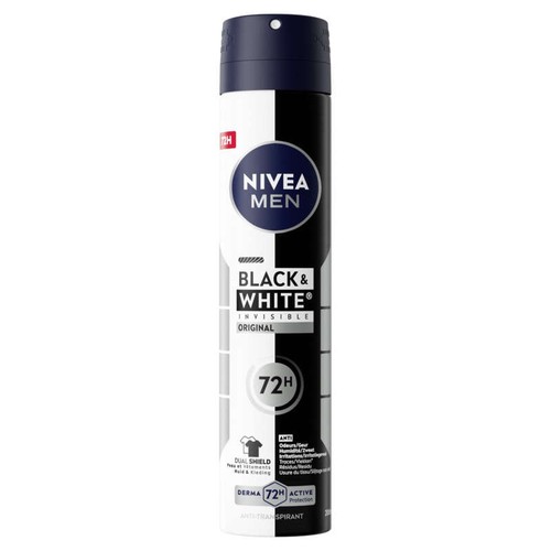 Nivea Men Déodorant black and white 48h 200ml