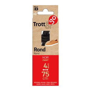 La Brosse Et Dupont Lacets Rond Noir 75cm - 2 Paires
