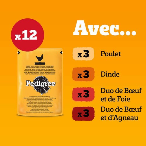 Pedigree Sachets fraîcheur en sauce petit chien 12x100g