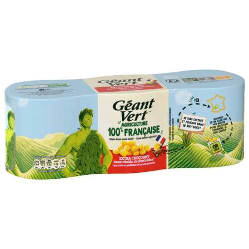 Geant Vert Maïs Doux Extra Croquant 3 x 140g