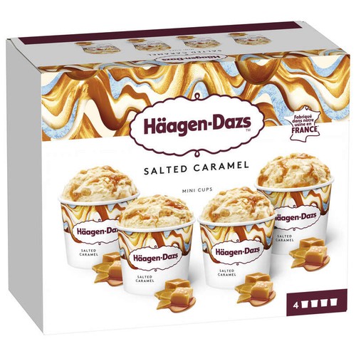 Häagen-Dazs Glaces caramel beurre salé 4x81g