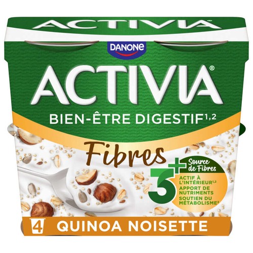 Activia Céréales Yaourt Quinoa Noisette Bifidus 4x120g