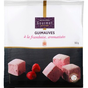 Monoprix Gourmet Guimauves À La Framboise, Aromatisées 160g